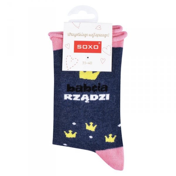 SOXO SKARPETY DAMSKIE SOXO BABCIA SALE