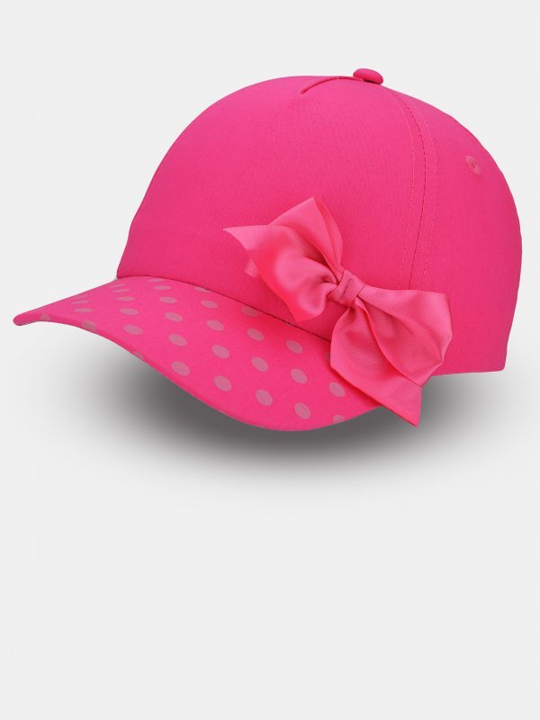 NOVITI CZAPKA Z DASZKIEM CD-065 DZIEWCZĘCA KOKARDKA