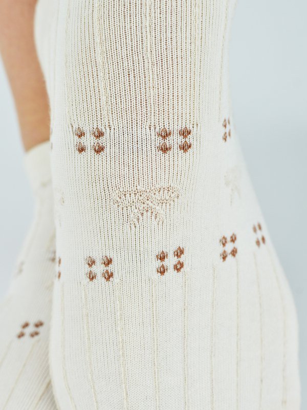 NOVITI STOPKI DAMSKIE ST085 AŻUR BAWEŁNA