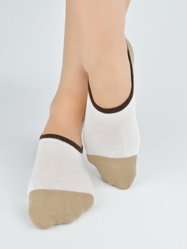 NOVITI STOPKI DAMSKIE ST092 BAWEŁNA SILIKON