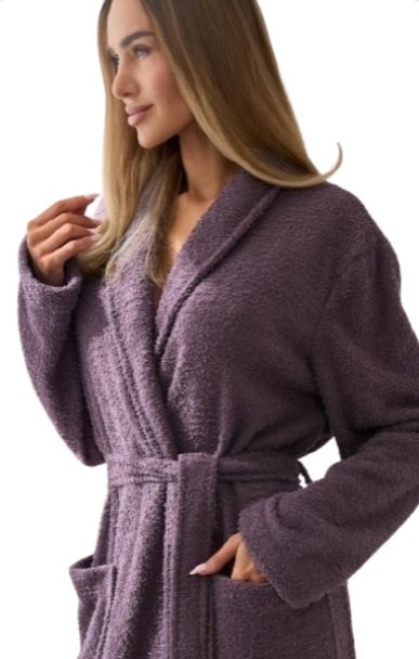 Szlafrok L&amp;L 2558 Celeste długi M-2XL damski - WYSYŁKA 24H