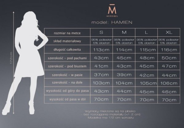 Merribel Sukienka Hamien Black