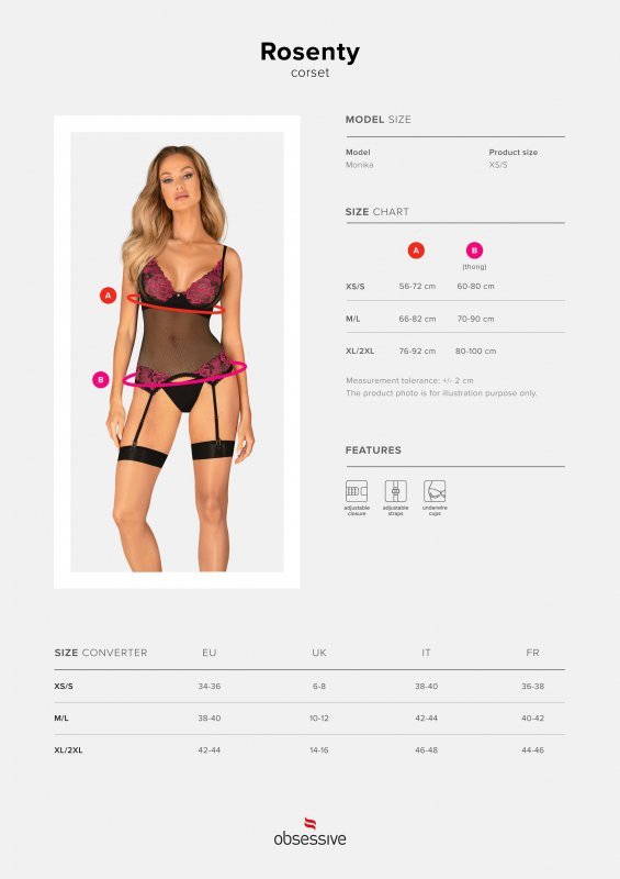 Obsessive Gorset Rosenty + stroingi GRATIS!