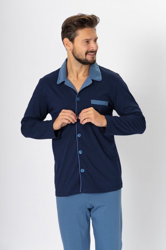 M-Max Piżama Norbert 670 Granatowy-Jeans