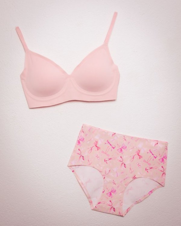 Julimex Biustonosz Simple t-shirt Bra Różowy