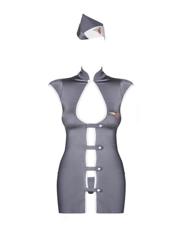 Obsessive Kostium Stewardess Szary