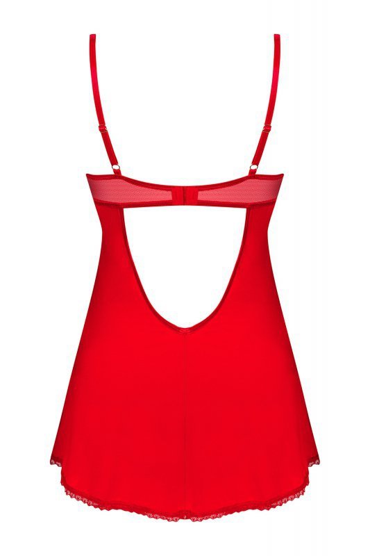 Obsessive Ingridia chemise bielizna nocna komplet koszulka + stringi