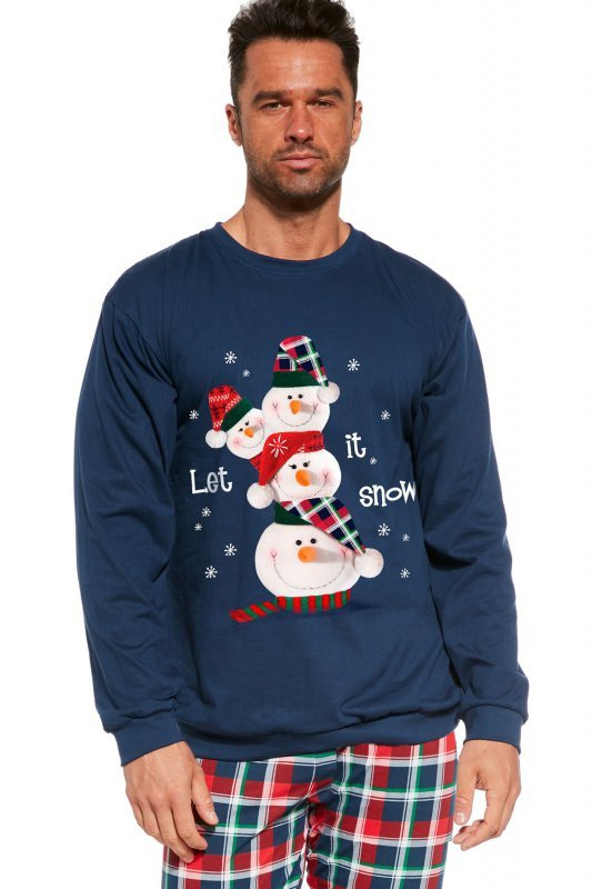 Cornette Piżama Snowman 115/236 granatowa