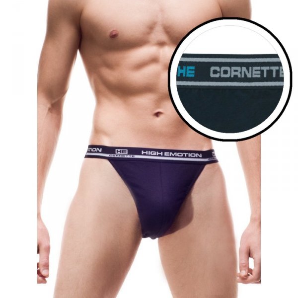 Cornette Slipy Tanga High Emotion granatowe