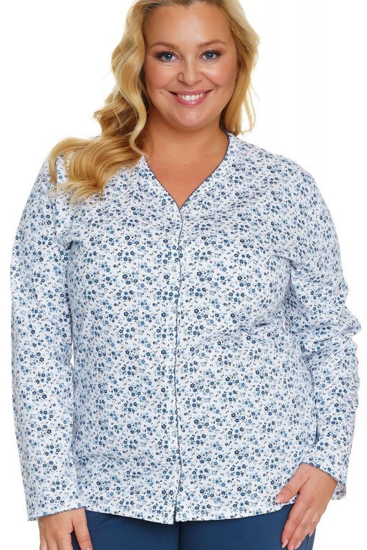 Doctornap Piżama damska PB 5282 navy bloom plus