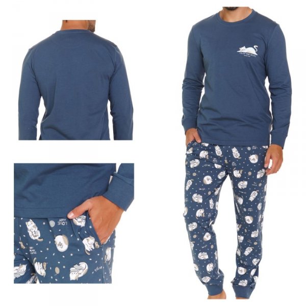 Doctornap Piżama męska PMB 7112 deep blue