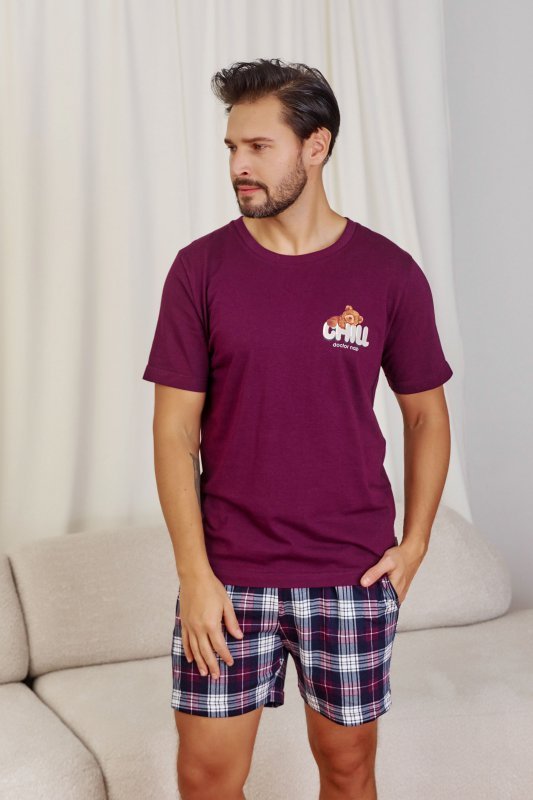 Doctornap Piżama męska PMB 7201 burgundy