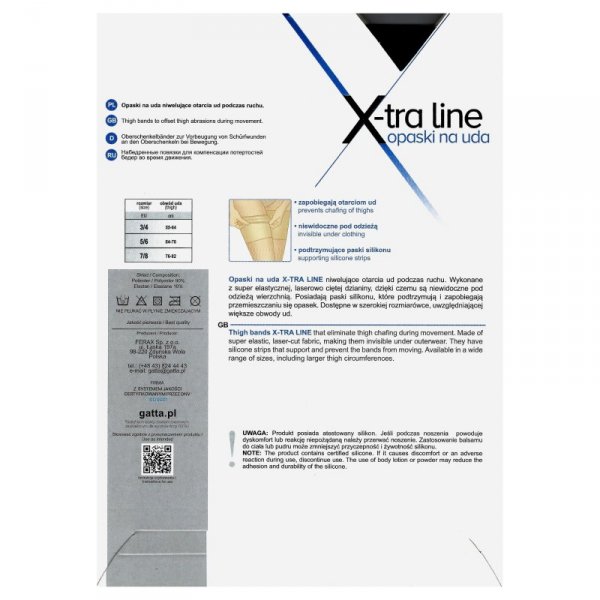 Gatta Opaska na uda X-tra line czarna