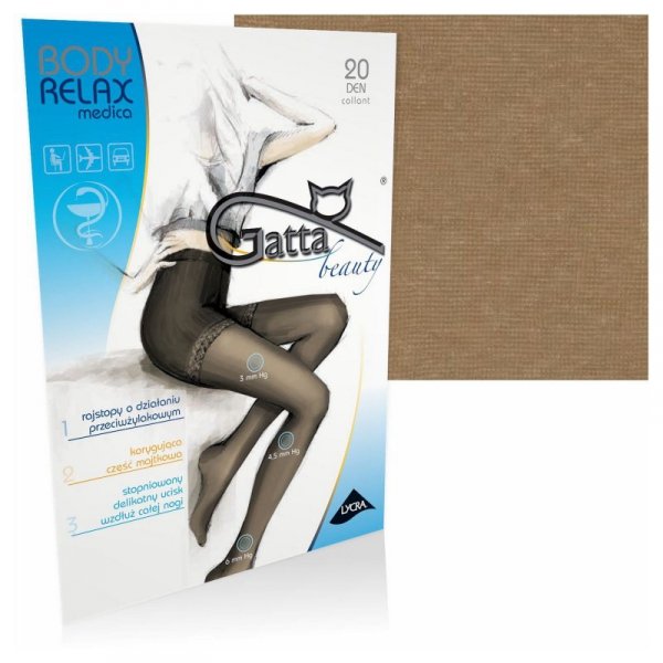 Gatta Rajstopy body relaxmedica 20 den golden