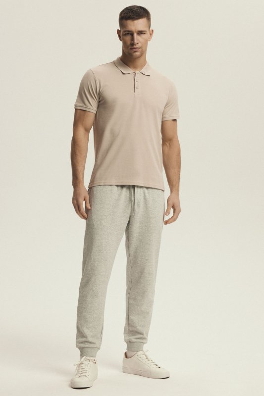 Esotiq-Henderson Koszulka polo Mile 43025 jasnobeżowa