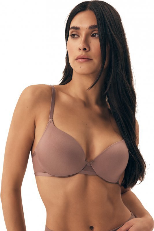 Esotiq-Henderson Biustonosz push-up Necio 42581 coffee