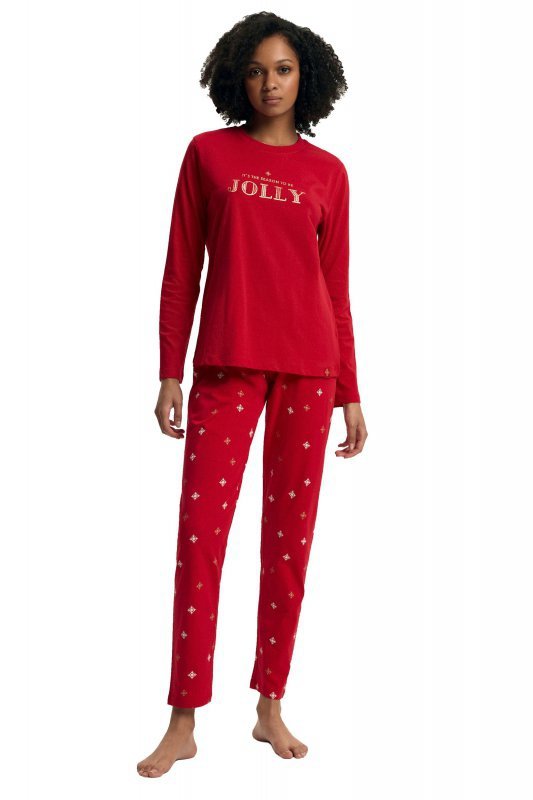 Esotiq-Henderson Piżama damska Dotie 43718 czerwona