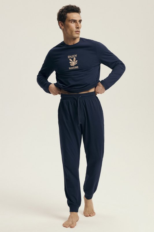 Esotiq-Henderson Piżama męska Level 43467 granatowa