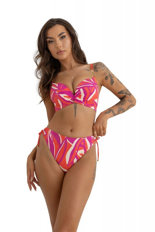 Kris line Biustonosz kąpielowy Twist brassiere róż-pomar.