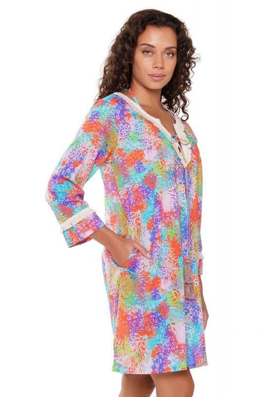 LingaDore Kimono 7207P-1 coral leopard print
