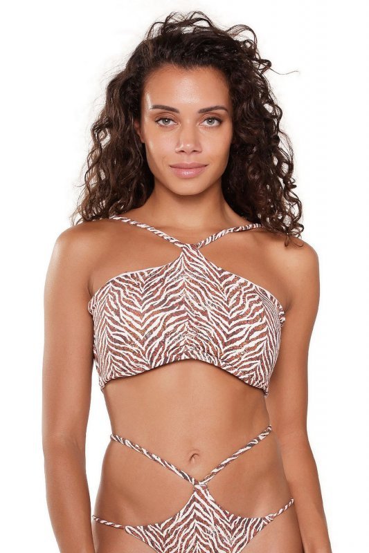 LingaDore Biustonosz kąpielowy 7206BB zebra print