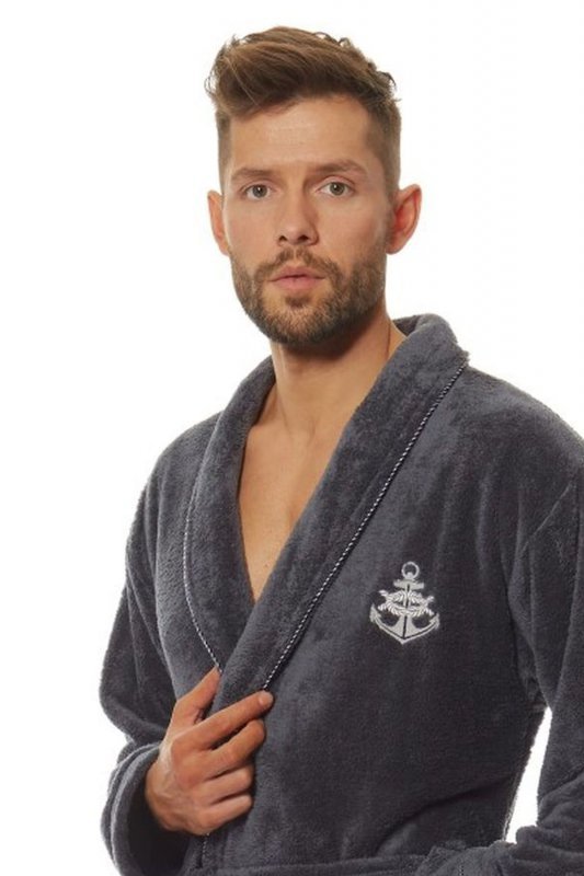 L-L Szlafrok Marine 2114 grafitowy