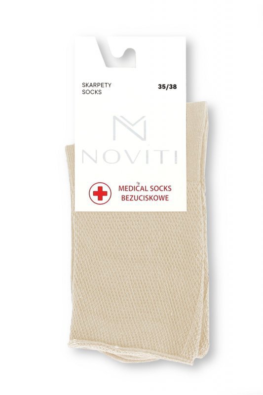 Noviti Skarpety SB 103 U 05 medical beżowe