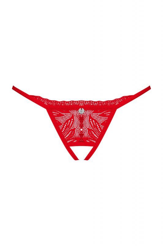 Obsessive Figi stringi otwarte Chilisa czerwone
