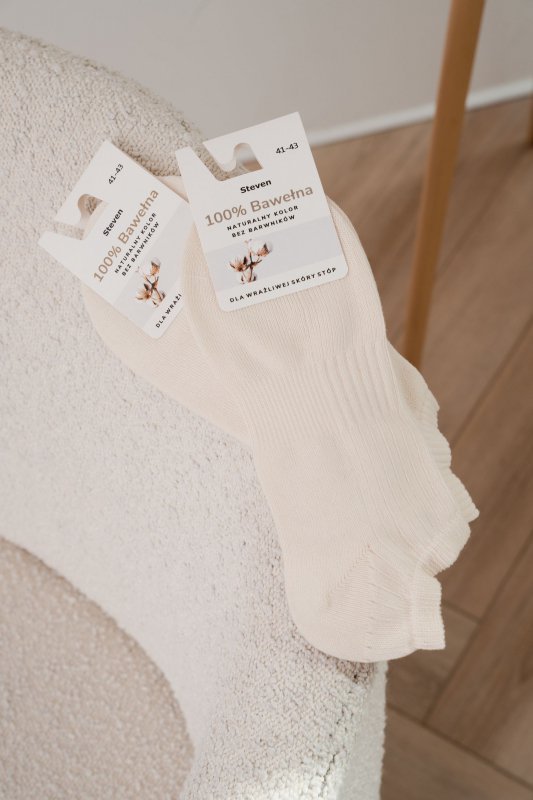 Steven Skarpety 100% bawełna 197 ecru