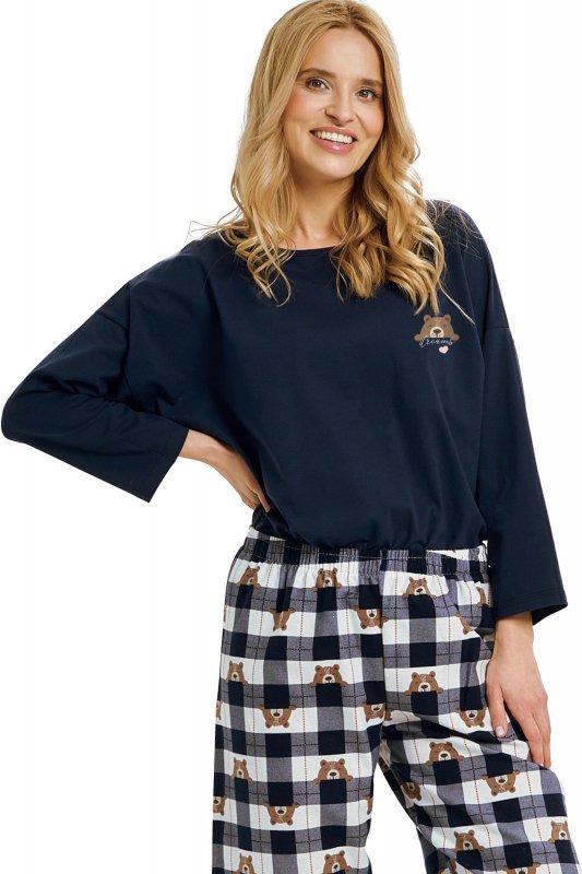 Taro Piżama damska Astrid 3441 01 granatowa