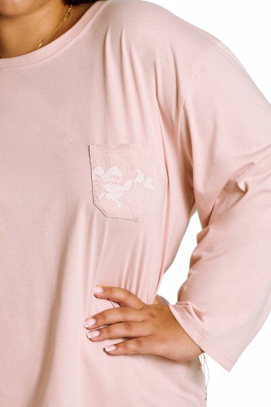 Taro Piżama damska Nori 3468 01 pudrowy róż