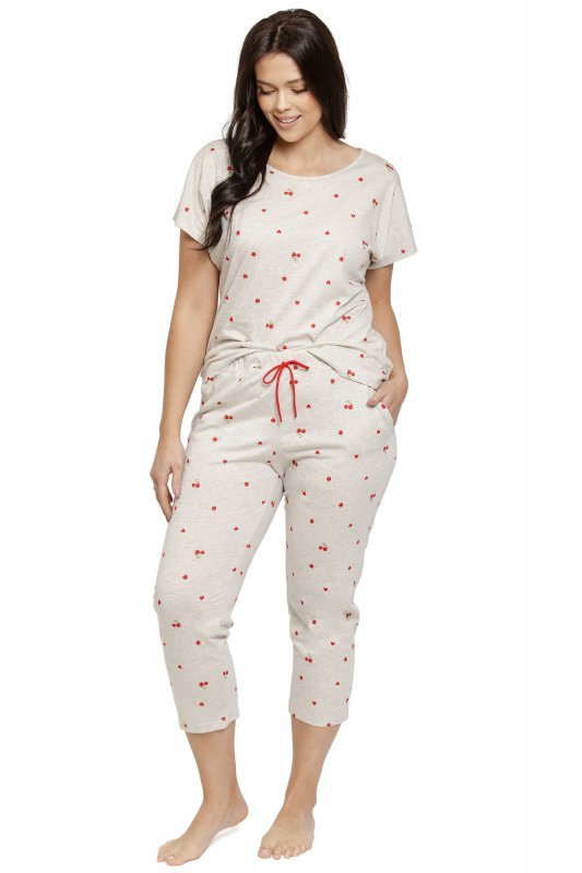 Taro Piżama damska Adele 3545 01 szary melanż