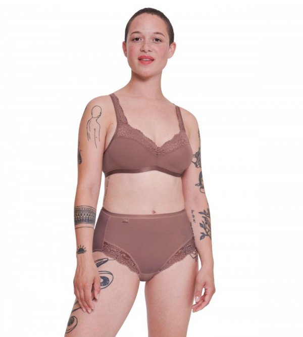 Sloggi Figi Romance maxi brązowe