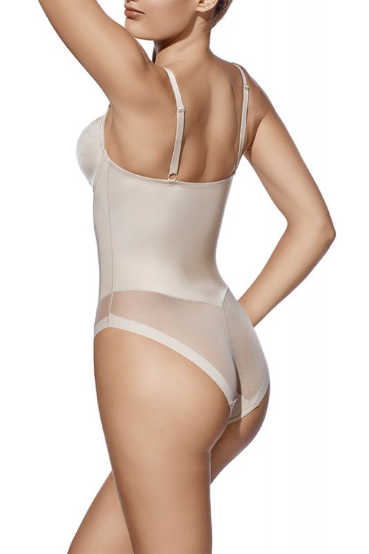 Selene BELINDA Modelujące body usztywniane, tierra-beżowe