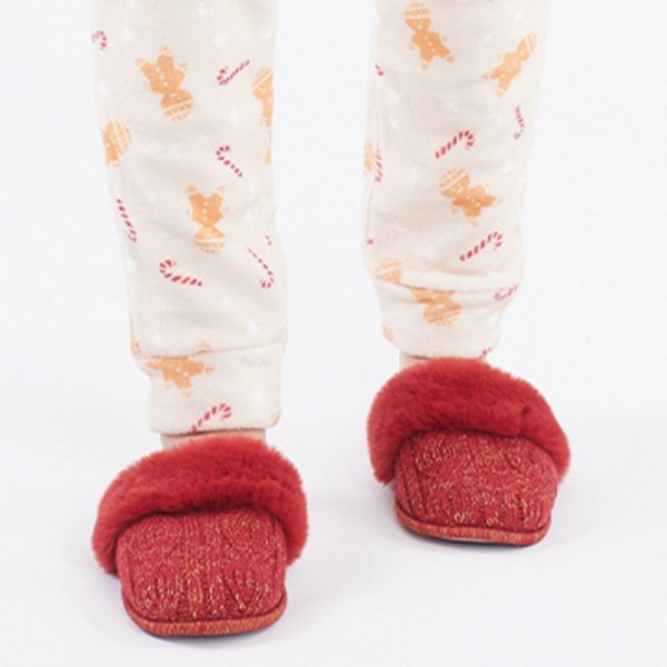 Sorbetto MEDDY Polarowa świąteczna piżama damska, czerwona