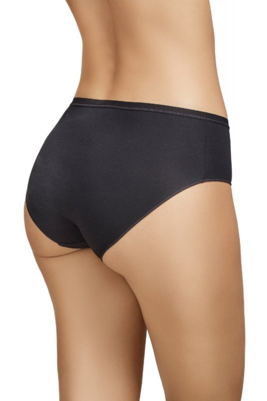 Selene 401 BRAGA Dwupak bawełnianych fig z wysokim stanem, negro-czarne
