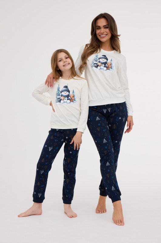 Piżama Cornette Kids Girl 977/189 Snowy Day dł/r Christmas 86-128