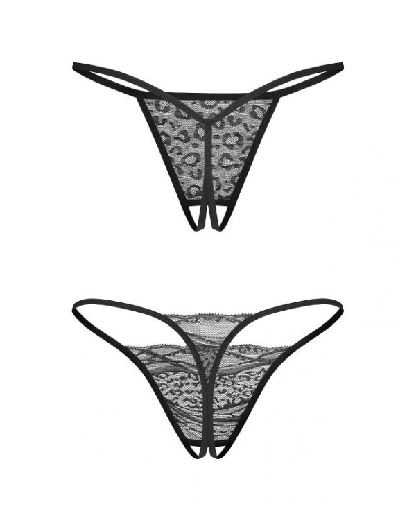 Stringi Obsessive Bianca crotchless Thong 2-Pack A'2 S-3XL