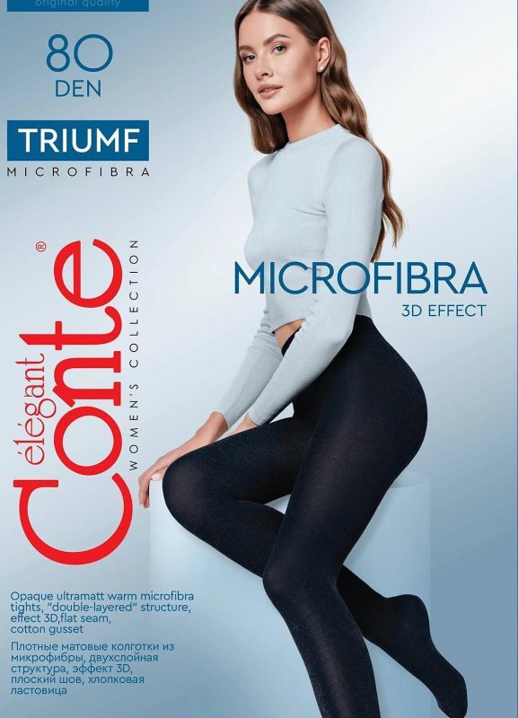 Rajstopy Conte Triumf 3D 80 den 5-XL