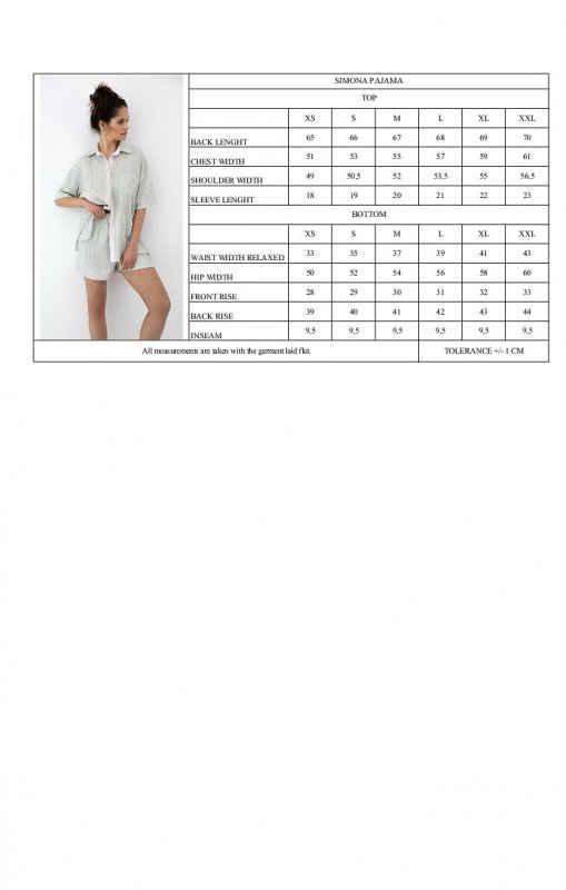 Piżama Sensis Simona kr/r XS-2XL rozpinana