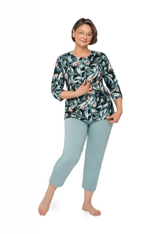 Piżama Martel Maria II 201 3/4 3XL-4XL damska rozpinana