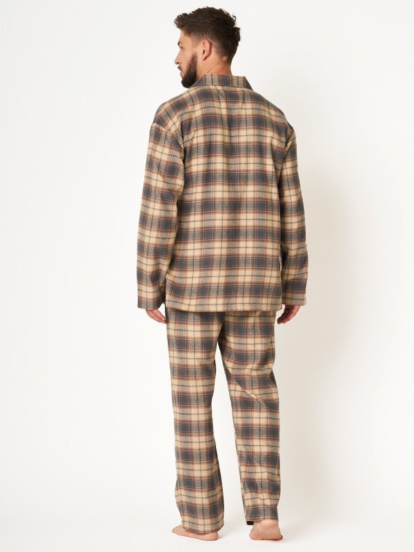 Piżama Key MNS 402 B24 Flanela dł/r 3XL-4XL męska rozpinana