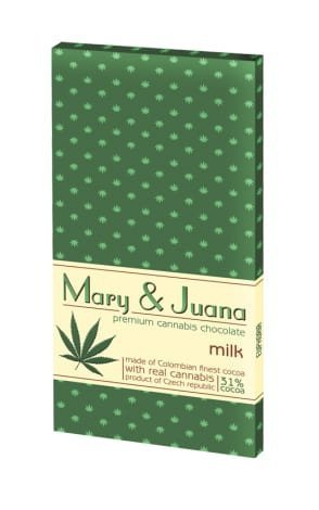 Czekolada mleczna Mary &amp; Juana z łuskanym ziarnem konopi 80g