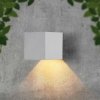 Oprawa Ścienna Solarna V-TAC 9W LED COB Regulowana Biała Kostka 15x15cm IP65 VT-11109 4000K 860lm