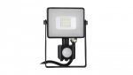 Projektor LED 10W 800lm 4000K Dioda SAMSUNG z czujnikiem ruchu PIR Czarny IP65 437