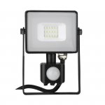 Projektor LED V-TAC 10W SAMSUNG CHIP Czujnik Ruchu Funkcja Cut-OFF Czarny VT-10-S-B 3000K 800lm 5 Lat Gwarancji