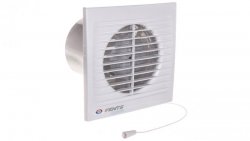 Wentylator osiowy fi 100 230V 5,6W 78m3/h 26dB cichy łożyska kulowe wyłącznik sznurkowy 100SILENTA-SVL