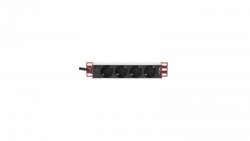 Listwa zasilająca do szaf Rack 10 , 1U, 4x gniazdo Schuko
