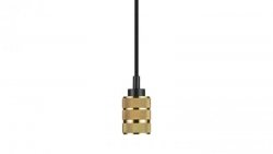 Lampa dekoracyjna wisząca złota 2 pierścienie 1m E27 max 60W IP20 V-TAC VT-7999