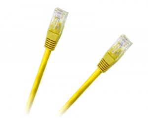 Patchcord kabel UTP 8c wtyk-wtyk 0,5m CCA żółty  cat.6e